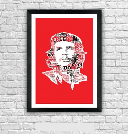 Quadro Pôster A3 c/ Moldura Che Guevara Pop Art 30x42cm