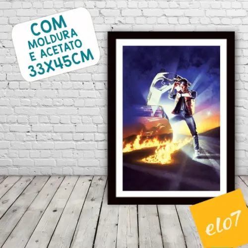 Quadro Pôster A3 c/ Moldura de Volta para o Futuro 1 30x42cm