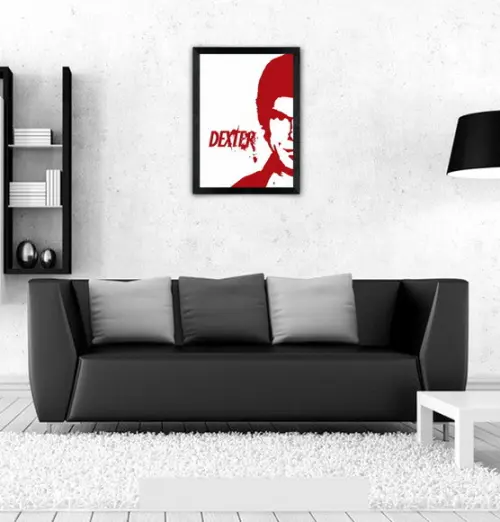 Quadro Pôster A3 c/ Moldura Dexter Blood 30x42cm