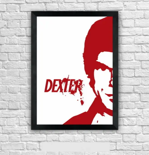 Quadro Pôster A3 c/ Moldura Dexter Blood 30x42cm