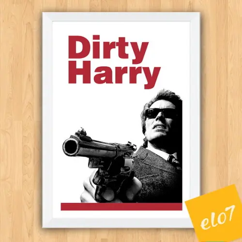 Quadro Pôster A3 c/ Moldura Dirty Harry 30x42cm