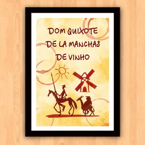 Quadro Pôster A3 c/ Moldura Don Quixote 30x42cm