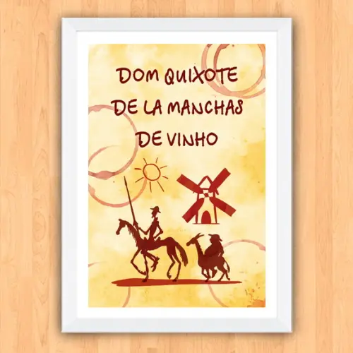 Quadro Pôster A3 c/ Moldura Don Quixote 30x42cm