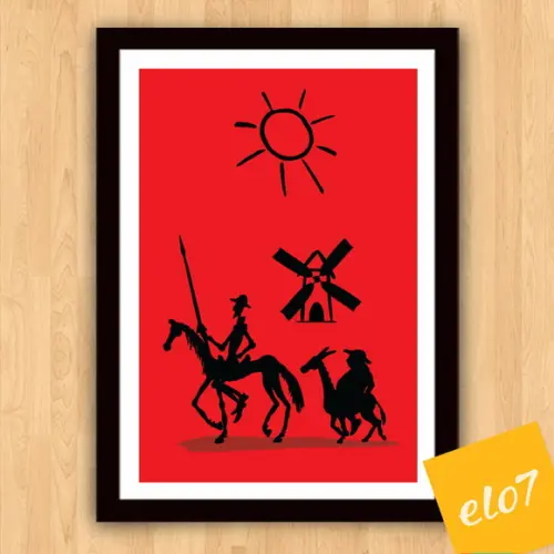Quadro Pôster A3 c/ Moldura Don Quixote 30x42cm