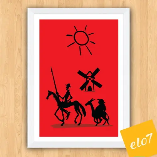 Quadro Pôster A3 c/ Moldura Don Quixote 30x42cm