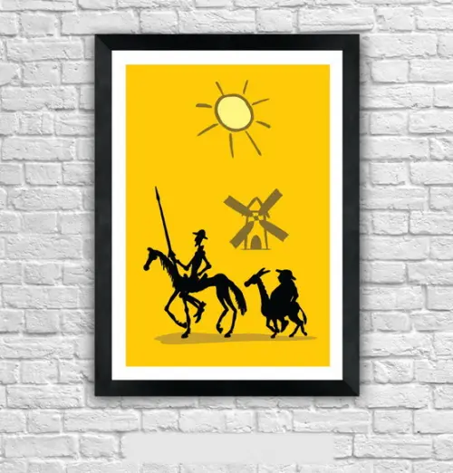 Quadro Pôster A3 c/ Moldura Don Quixote 30x42cm