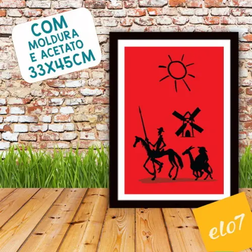 Quadro Pôster A3 c/ Moldura Don Quixote 30x42cm