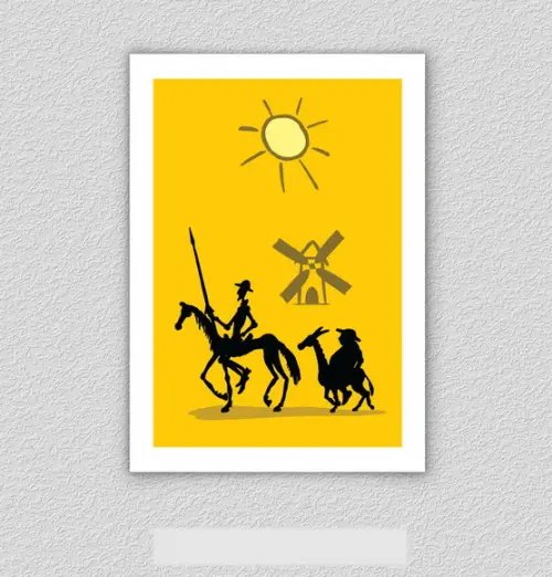 Quadro Pôster A3 c/ Moldura Don Quixote 30x42cm