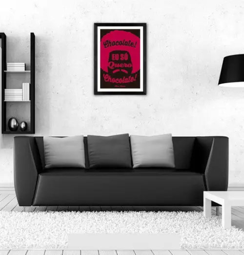 Quadro Pôster A3 c/ Moldura Eu Só Quero Chocolate 30x42cm