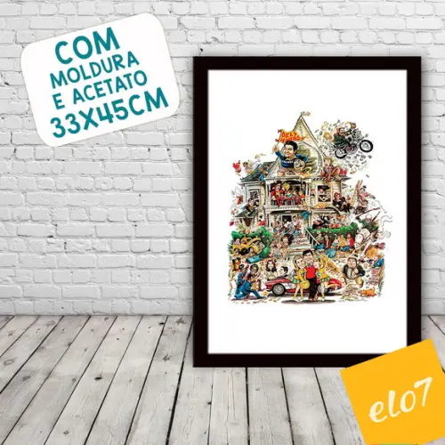 Quadro Pôster A3 c/ Moldura Filme Clube dos Cafajes 30x42cm