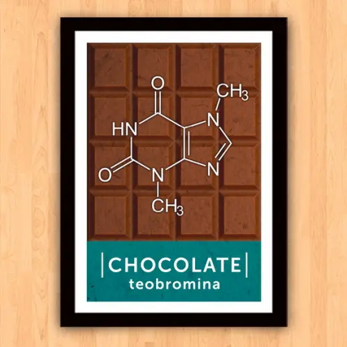 Quadro Pôster A3 c/ Moldura Fórmula do Chocolate 30x42cm