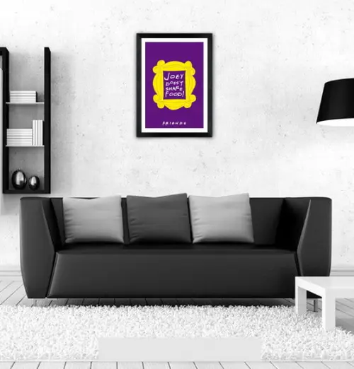 Quadro Pôster A3 c/ Moldura Friends Joey - 30x42cm