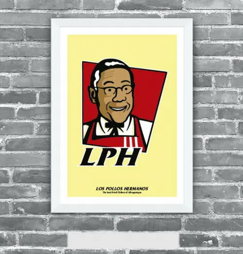 Quadro Pôster A3 c/ Moldura Gus Fring Lph - 30x42cm