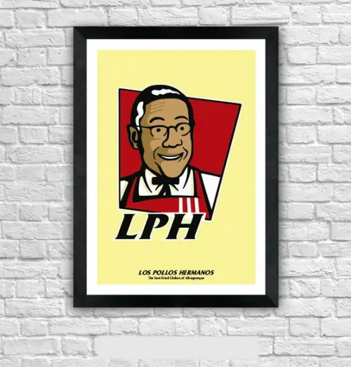 Quadro Pôster A3 c/ Moldura Gus Fring Lph - 30x42cm