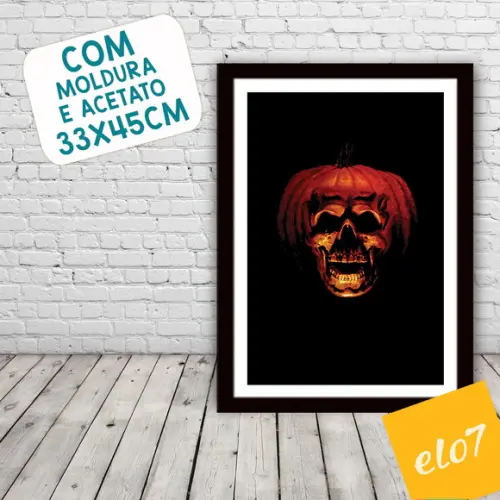 Quadro Pôster A3 c/ Moldura Halloween Filme 30x42cm
