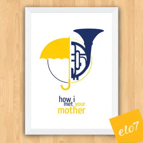 Quadro Pôster A3 c/ Moldura How I Met Your Mother - 30x42cm