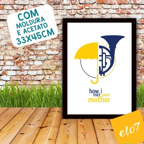 Quadro Pôster A3 c/ Moldura How I Met Your Mother - 30x42cm