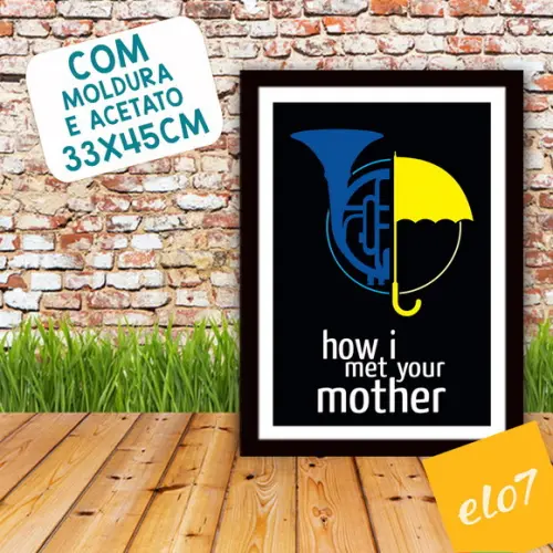 Quadro Pôster A3 c/ Moldura How I Met Your Mother - 30x42cm