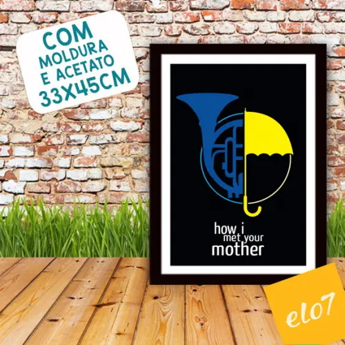 Quadro Pôster A3 c/ Moldura How I Met Your Mother - 30x42cm