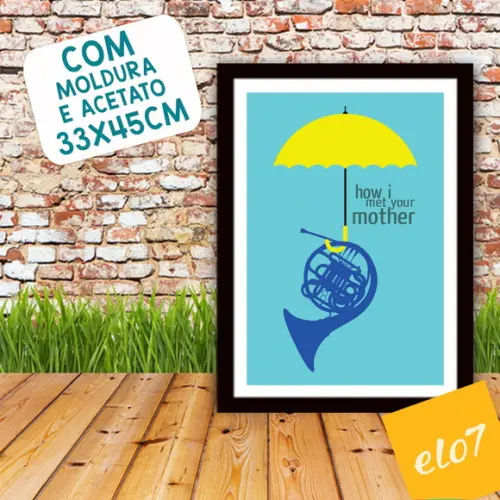 Quadro Pôster A3 c/ Moldura How I Met Your Mother - 30x42cm