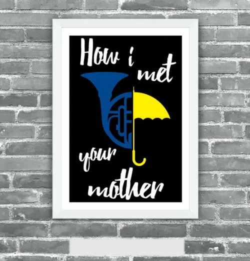 Quadro Pôster A3 c/ Moldura How I Met Your Mother - 30x42cm
