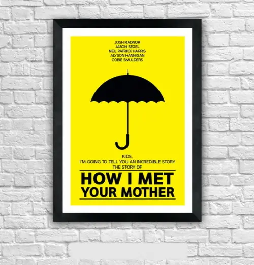 Quadro Pôster A3 c/ Moldura How I Met Your Mother - 30x42cm