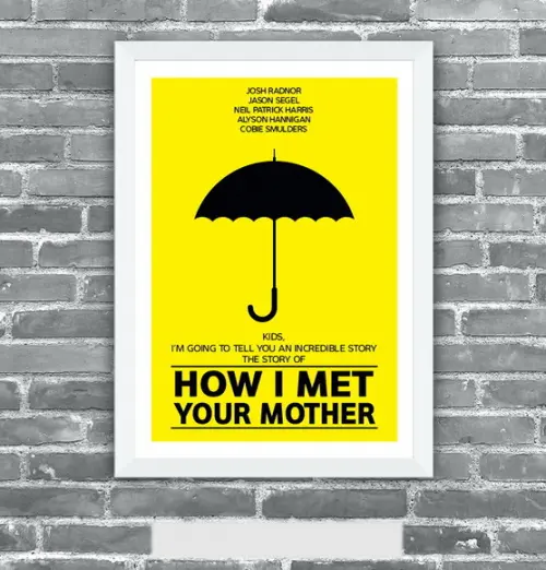 Quadro Pôster A3 c/ Moldura How I Met Your Mother - 30x42cm