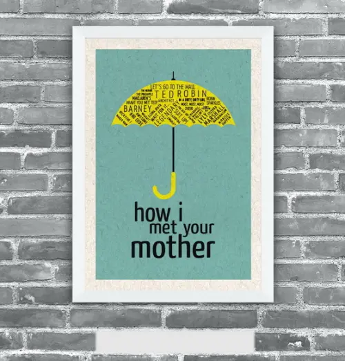 Quadro Pôster A3 c/ Moldura How I Met Your Mother - 30x42cm