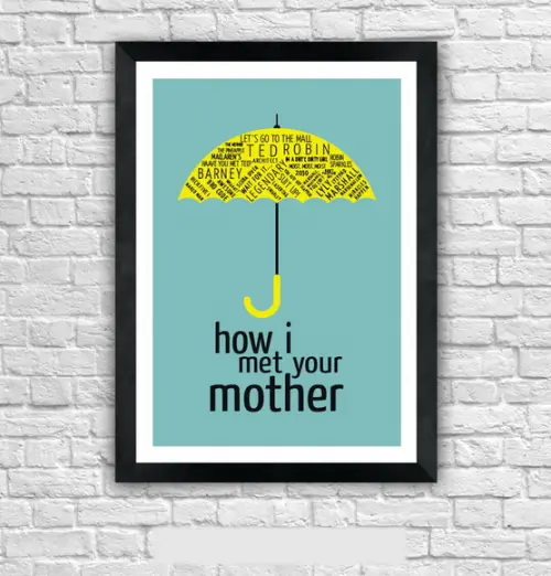 Quadro Pôster A3 c/ Moldura How I Met Your Mother - 30x42cm