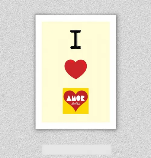 Quadro Pôster A3 c/ Moldura I Love Paçoca Amor 30x42cm