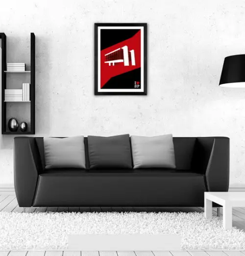 Quadro Pôster A3 c/ Moldura I Love Sp Masp 30x42cm