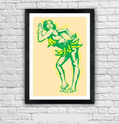 Quadro Pôster A3 c/ Moldura Josephine Baker 30x42cm