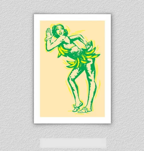 Quadro Pôster A3 c/ Moldura Josephine Baker 30x42cm