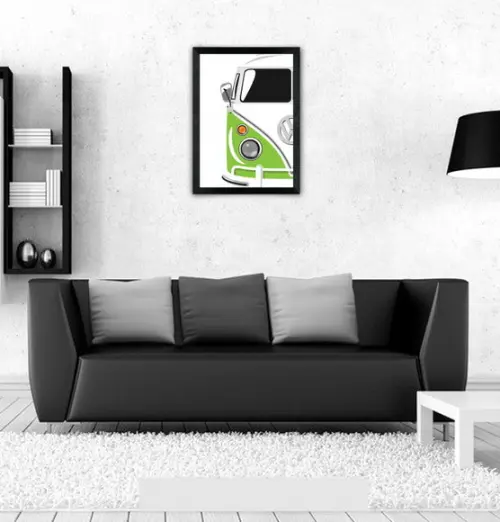 Quadro Pôster A3 c/ Moldura Kombi Verde 30x42cm