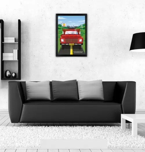 Quadro Pôster A3 c/ Moldura Letra Frete Fordão 30x42cm