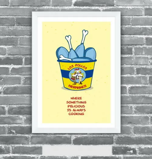 Quadro Pôster A3 c/ Moldura Los Polos Blue Bucket - 30x42cm