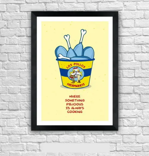Quadro Pôster A3 c/ Moldura Los Polos Blue Bucket - 30x42cm