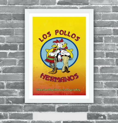 Quadro Pôster A3 c/ Moldura Los Polos Hermanos - 30x42cm