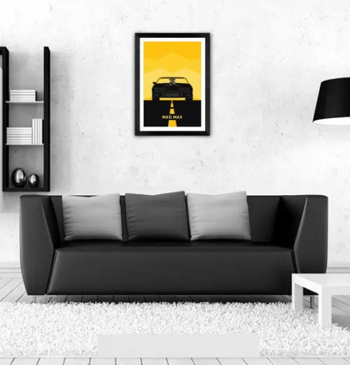 Quadro Pôster A3 c/ Moldura Mad Max Carro 30x42cm