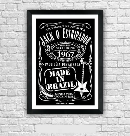 Quadro Pôster A3 c/ Moldura Made In Brazil Jack 30x42cm
