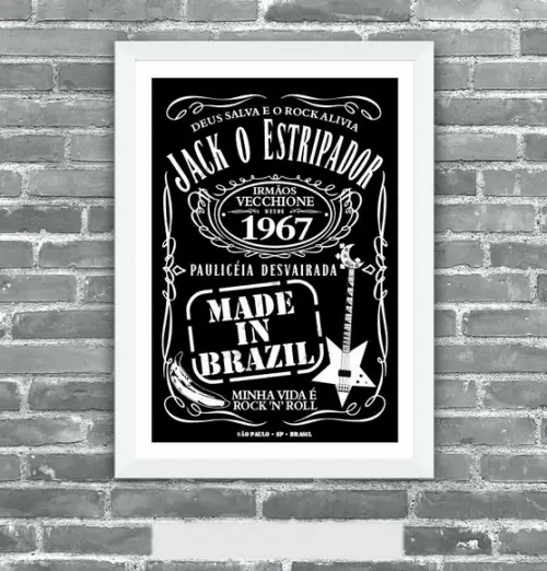 Quadro Pôster A3 c/ Moldura Made In Brazil Jack 30x42cm