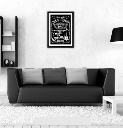 Quadro Pôster A3 c/ Moldura Made In Brazil Jack 30x42cm