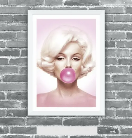 Quadro Pôster A3 c/ Moldura Marilyn Monroe Pop Art 30x42cm