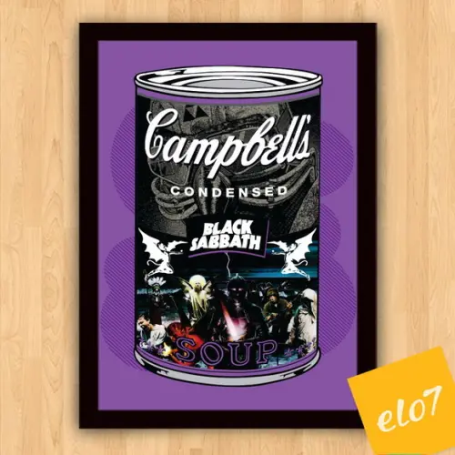 Quadro Pôster A3 c/ Moldura Motorhead Campbell´s 30x42cm