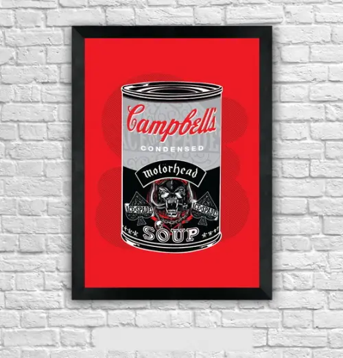 Quadro Pôster A3 c/ Moldura Motorhead Campbell´s 30x42cm