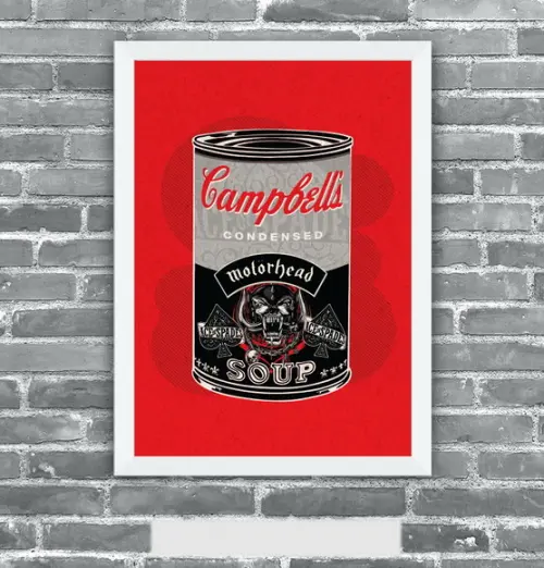 Quadro Pôster A3 c/ Moldura Motorhead Campbell´s 30x42cm