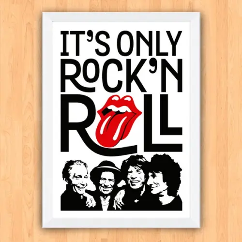 Quadro Pôster A3 c/ Moldura Only Rock 30x42cm