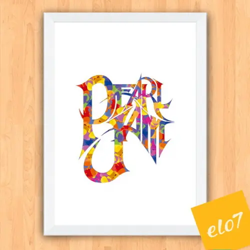 Quadro Pôster A3 c/ Moldura Pearl Jam Palhetas 30x42cm