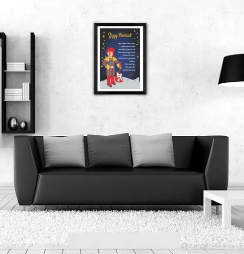Quadro Pôster A3 c/ Moldura Pequeno Ziggy 30x42cm