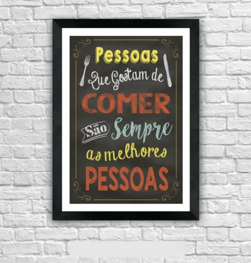 Quadro Pôster A3 c/ Moldura Pessoas Que Gostam de c 30x42cm